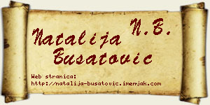 Natalija Bušatović vizit kartica